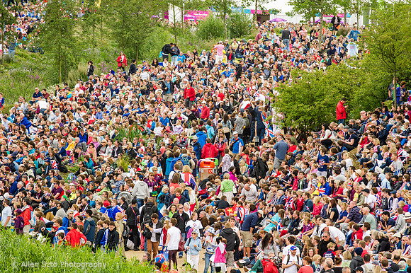 Fans at Park Live watching the large screens