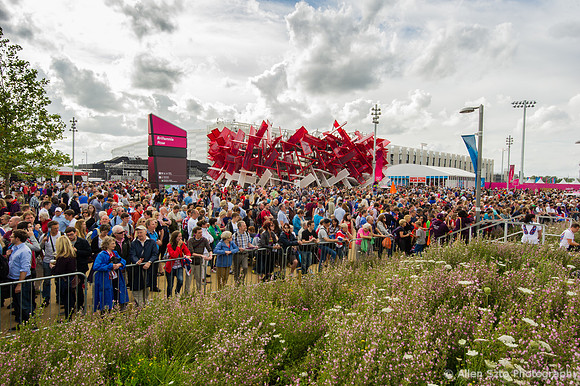 Fans at Park Live watching the large screens