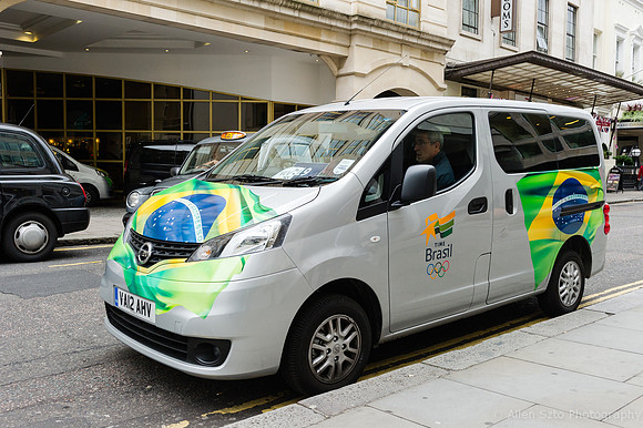 Team Brasil shuttle van