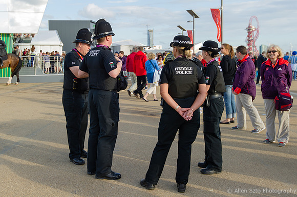 Heddlu (Welsh) police officers in London