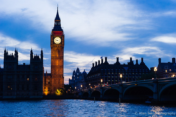 Houses of Parliament, Big Ben and Westminster Bridge