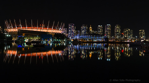 A nice view of BC Place and a portion of the Vancouver skyline