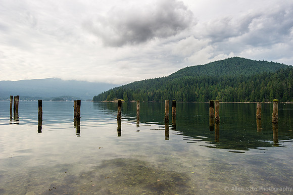 To the left is the Burrard Inlet leading to Deep Cove